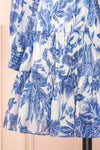 Zefira Short A-Line Floral Blue Dress | Boutique 1861 bottom