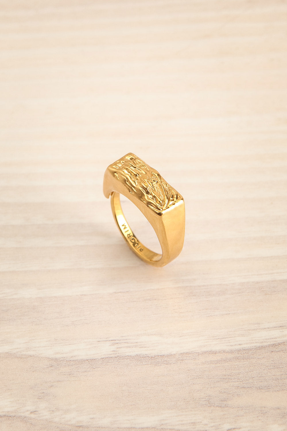 Zelos Gold Gold-Plated Industrial Ring | La petite garçonne