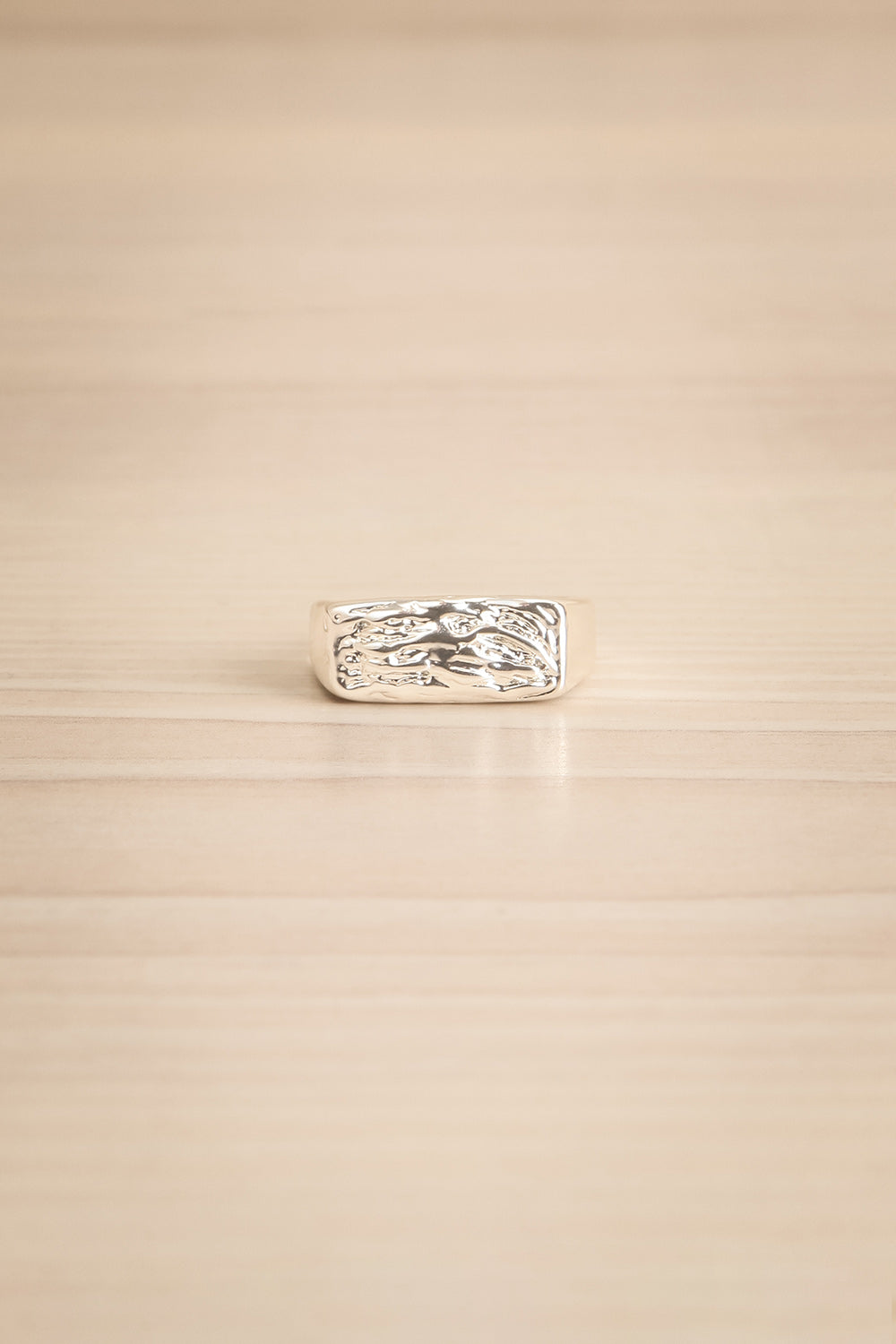 Zelos Silver Silver-Plated Industrial Ring | La petite garçonne flat view