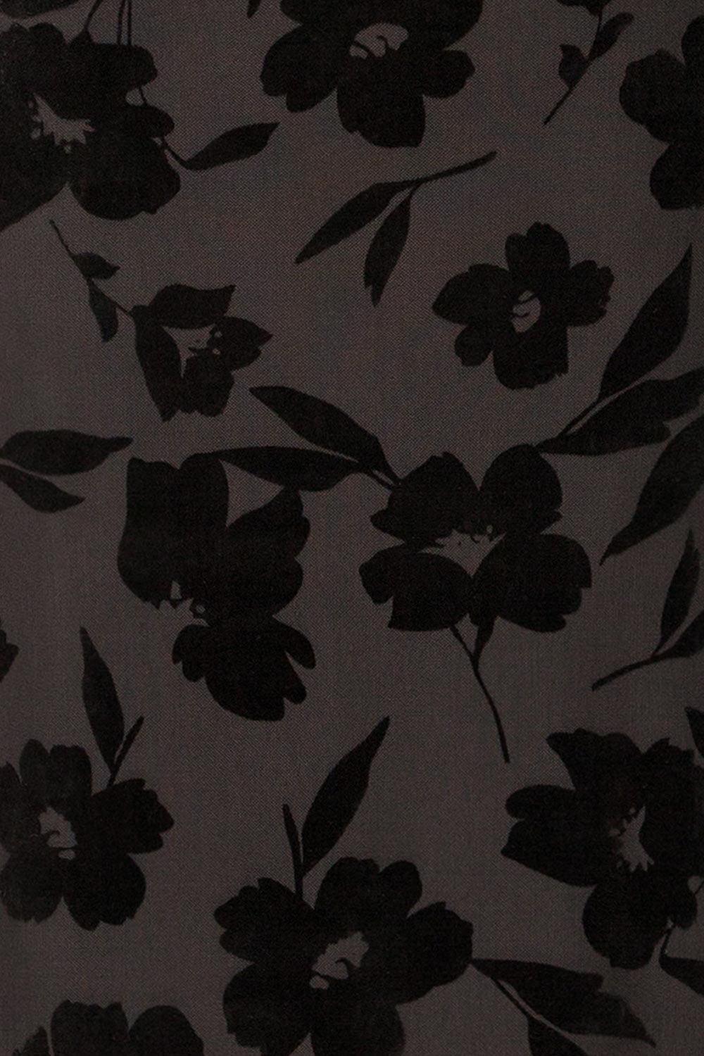 Zennor Black Mesh Floral Dress w/ Long Sleeves | La petite garçonne fabric 