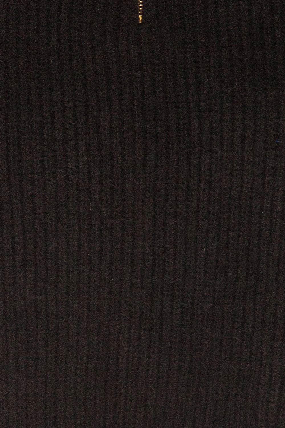 Zigong Black High Neck Collar w/ Zipper | La petite garçonne fabric 
