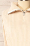 Zigong Ivory High Neck Collar w/ Zipper | La petite garçonne collar