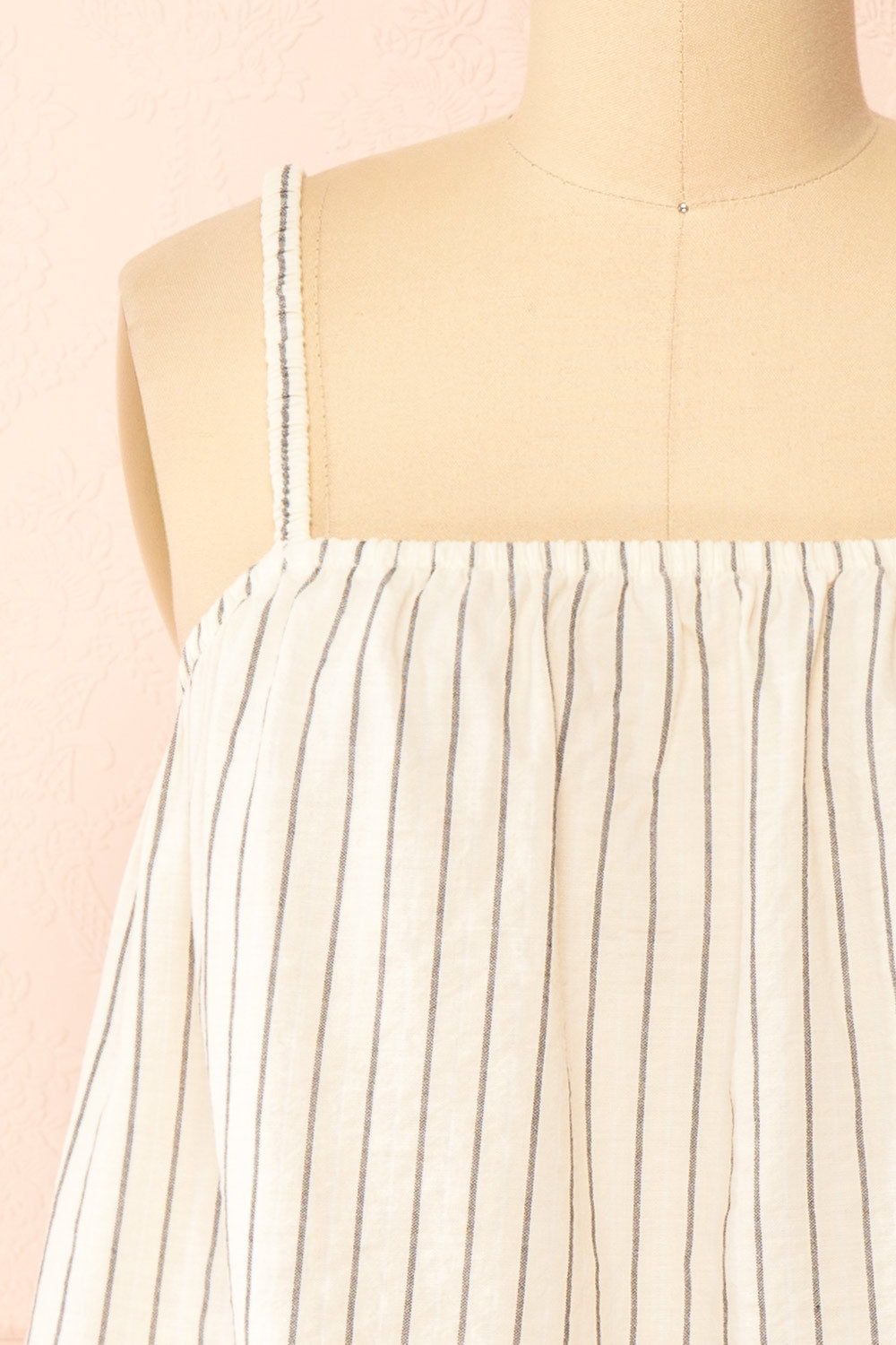 Zillah Ivory Striped Loose Tank Top | Boutique 1861 front