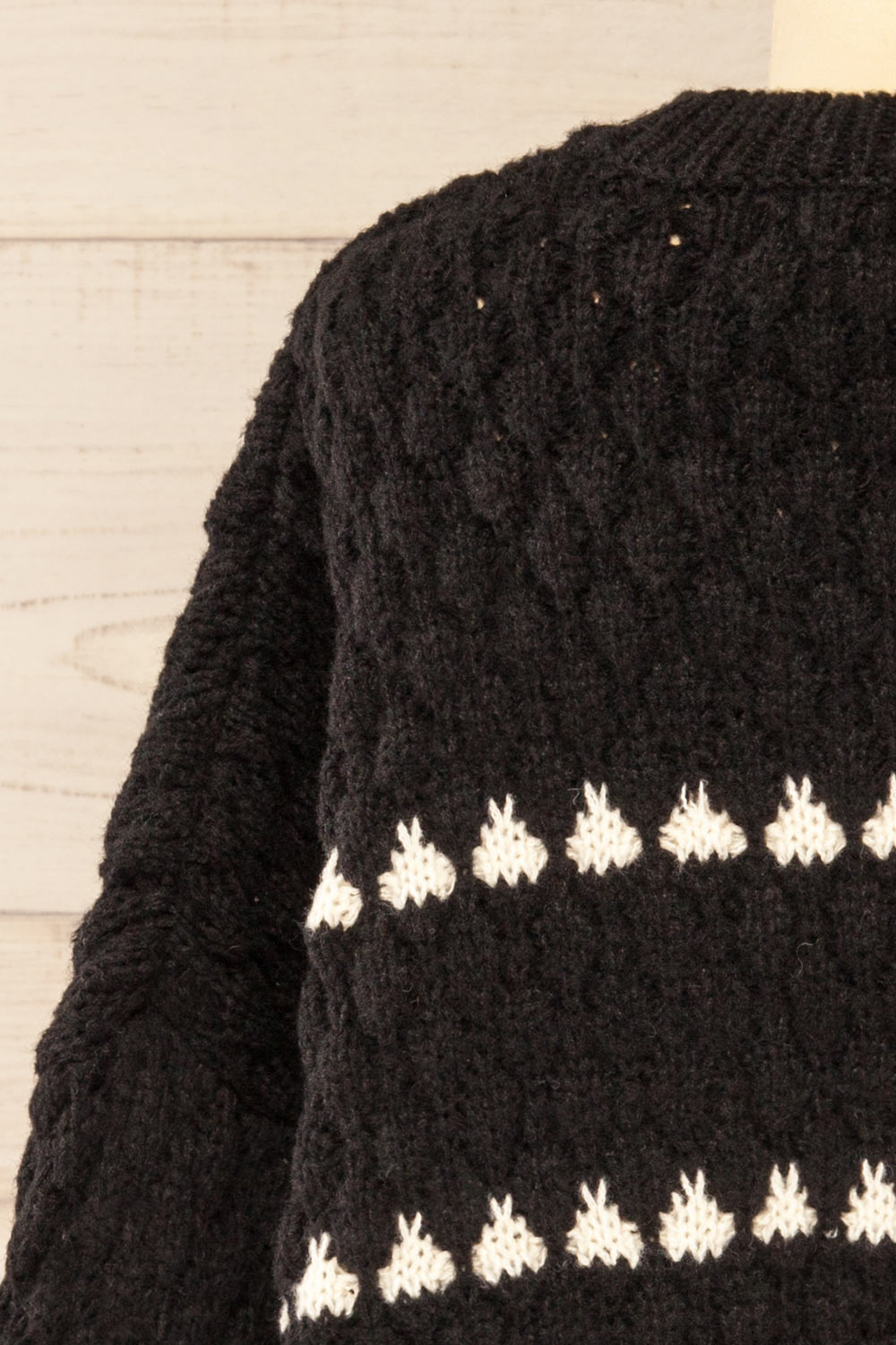 Zoar Black Overzised Knit Sweater | La petite garçonne back