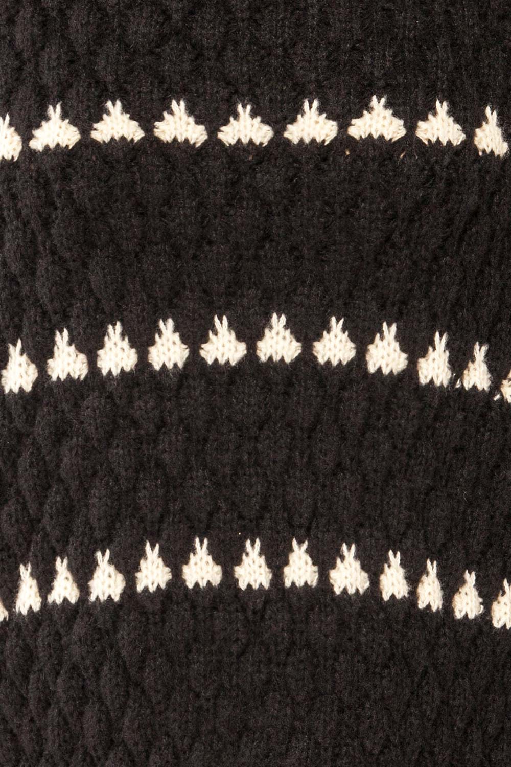 Zoar Black Overzised Knit Sweater | La petite garçonne fabric 