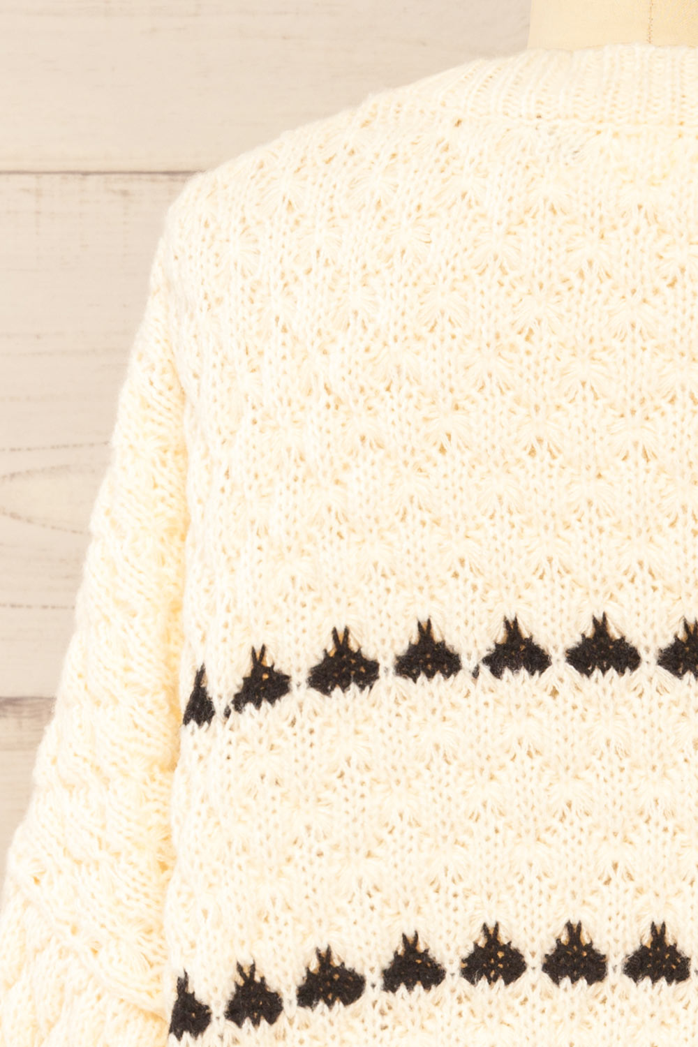 Zoar Ivory Overzised Knit Sweater | La petite garçonne back