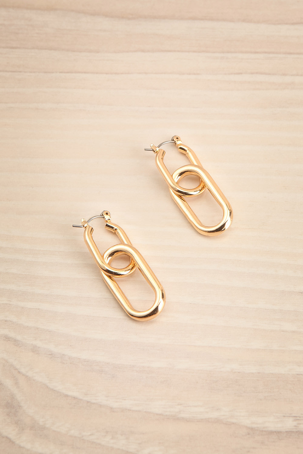 Zoor Gold Chain Link Pendant Earrings | La petite garçonne