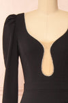 Zophie Black Maxi Dress w/ Rhinestones | Boutique 1861  front close-up