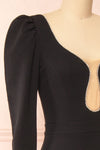 Zophie Black Maxi Dress w/ Rhinestones | Boutique 1861  side close-up