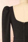 Zophie Black Maxi Dress w/ Rhinestones | Boutique 1861  back close-up