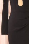 Zophie Black Maxi Dress w/ Rhinestones | Boutique 1861 sleeve