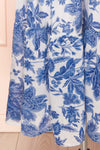 Zorabel Long A-Line Blue Floral Dress | Boutique 1861 bottom