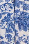 Zorabel Long A-Line Blue Floral Dress | Boutique 1861 fabric