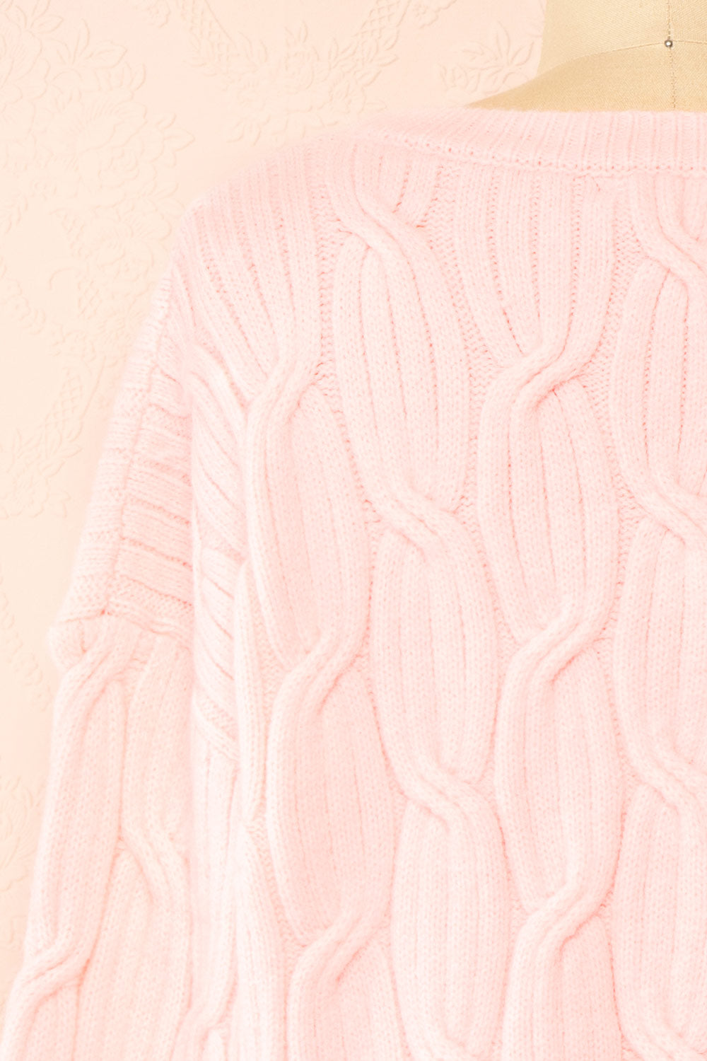 Zorane Pink Knit Sweater w/ Satin Bows | Boutique 1861 back