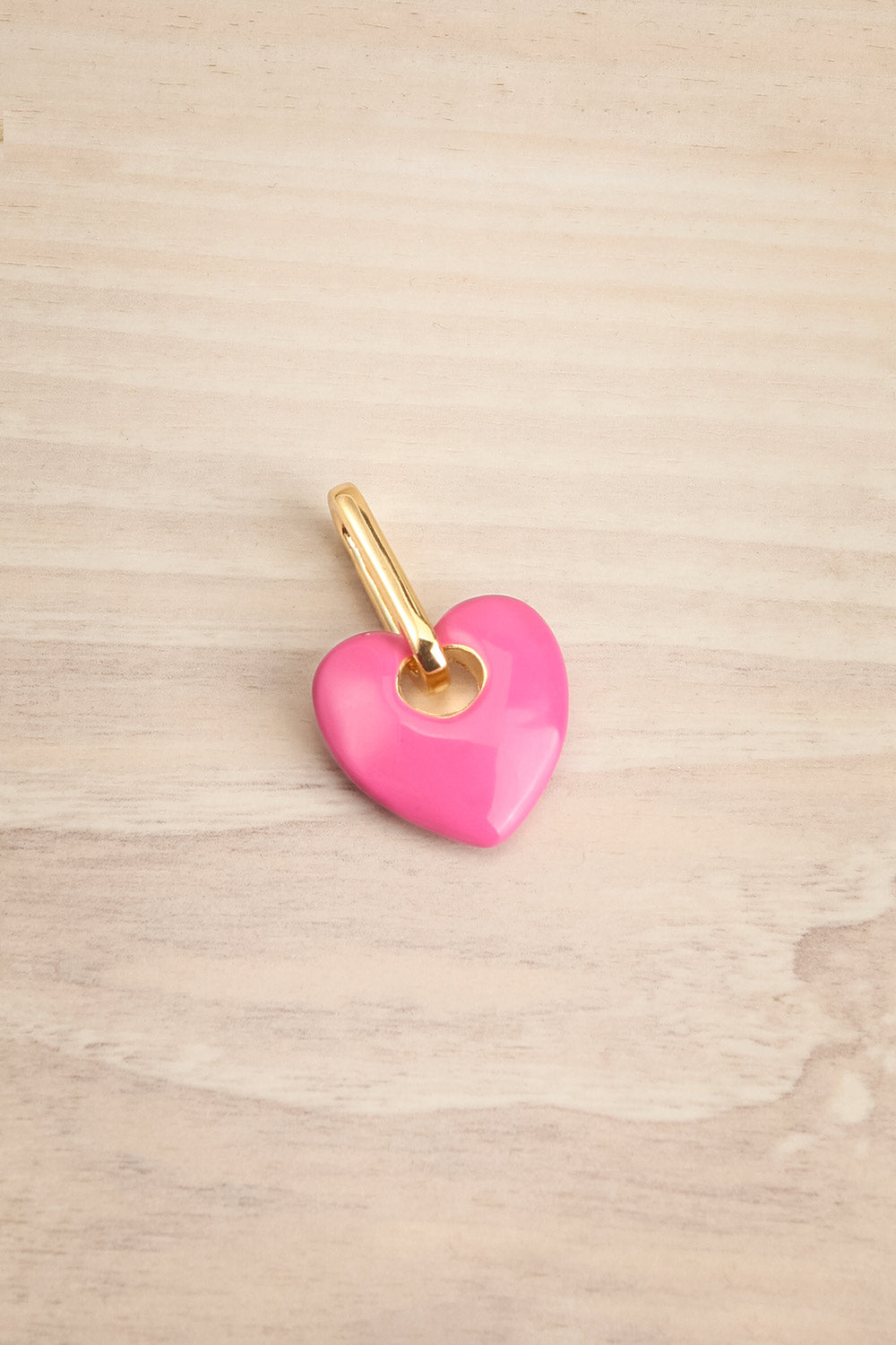 Zuciya Gold-Plated Pink Heart Charm | La petite garçonne