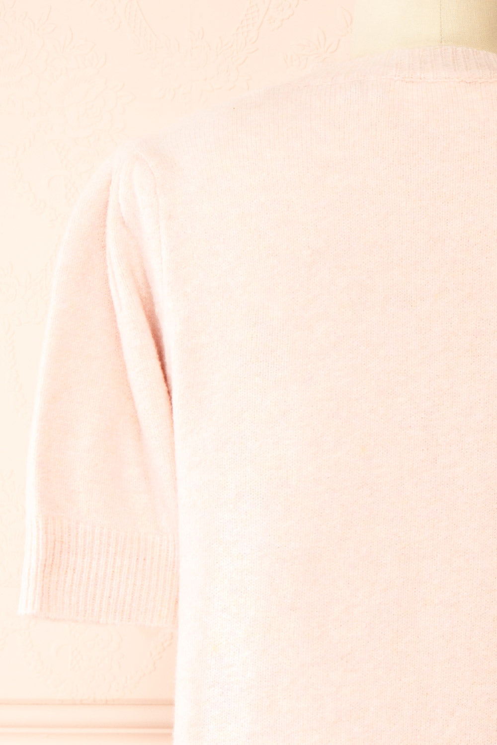 Zuniki Pink Knit Top with Crochet Flowers | Boutique 1861 back