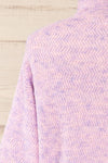 Zurich Pink & Blue Knit Turtleneck Sweater | La petite garçonne back close-up