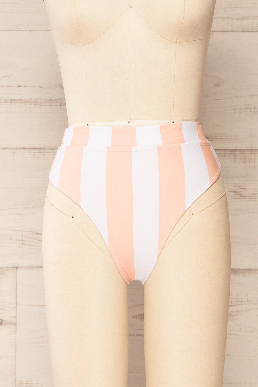 Zuwena Stripes Pink Bikini Bottom | La petite garçonne front view