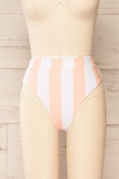Zuwena Stripes Pink Bikini Bottom | La petite garçonne front view