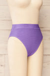 Zuwena Purple High-Waisted Bikini Bottom | La petite garçonne side view