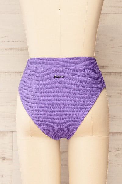 Zuwena Purple High-Waisted Bikini Bottom | La petite garçonne back view
