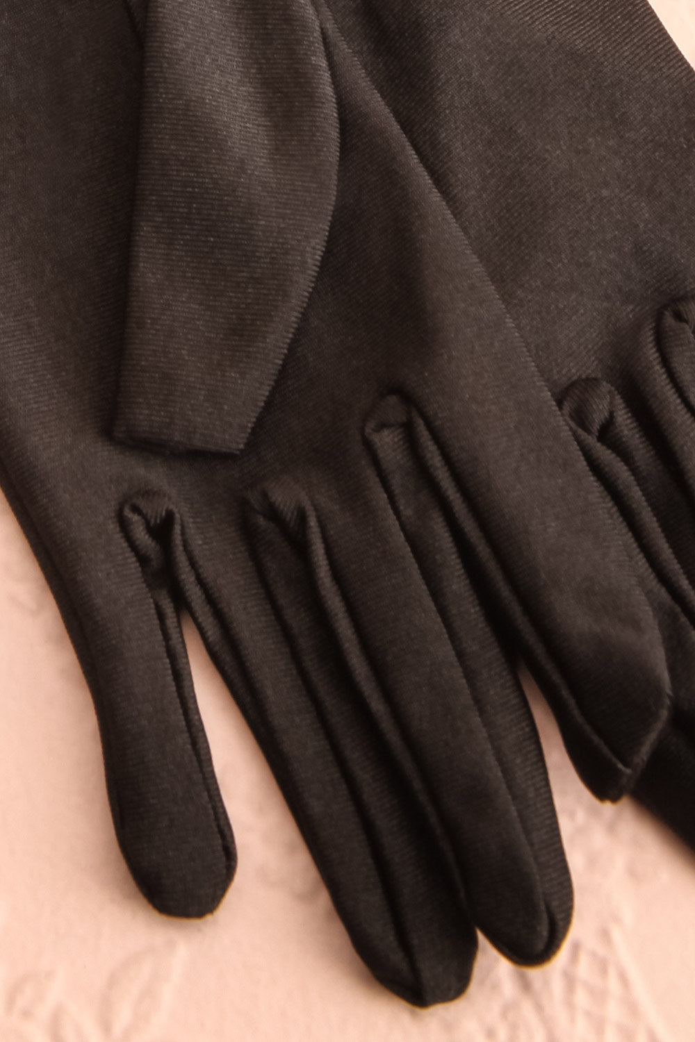 Zylla Black Evening Gloves | Boutique 1861 close-up