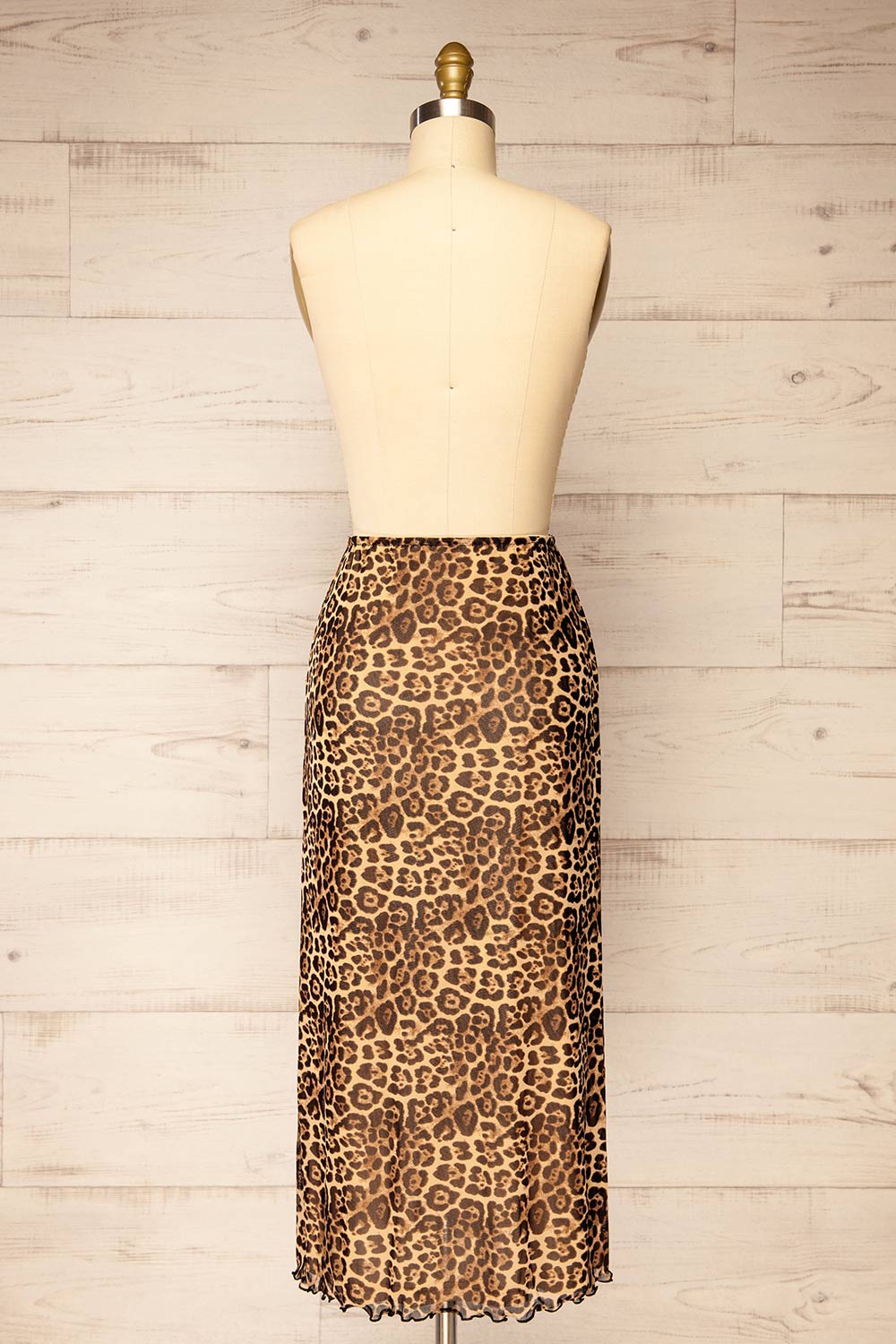 Zyran Long Leopard Print Skirt | La petite garçonne  back view