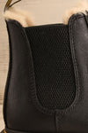 2976 Faux Fur Lined Platform Chelsea Boots | La petite garçonne side close-up