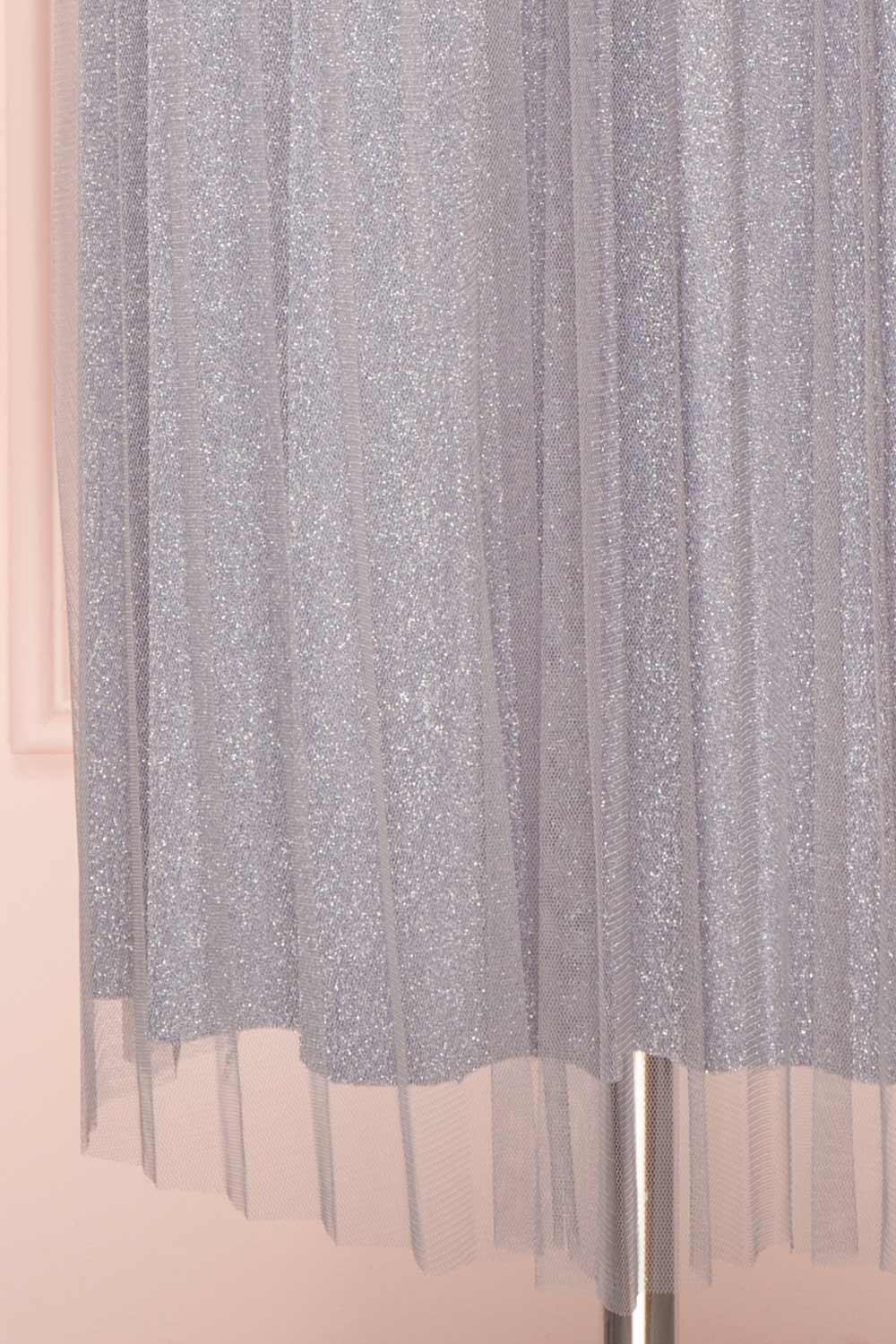 Keelin Gris Grey Glitter Mesh Midi Skirt | Boutique 1861 7