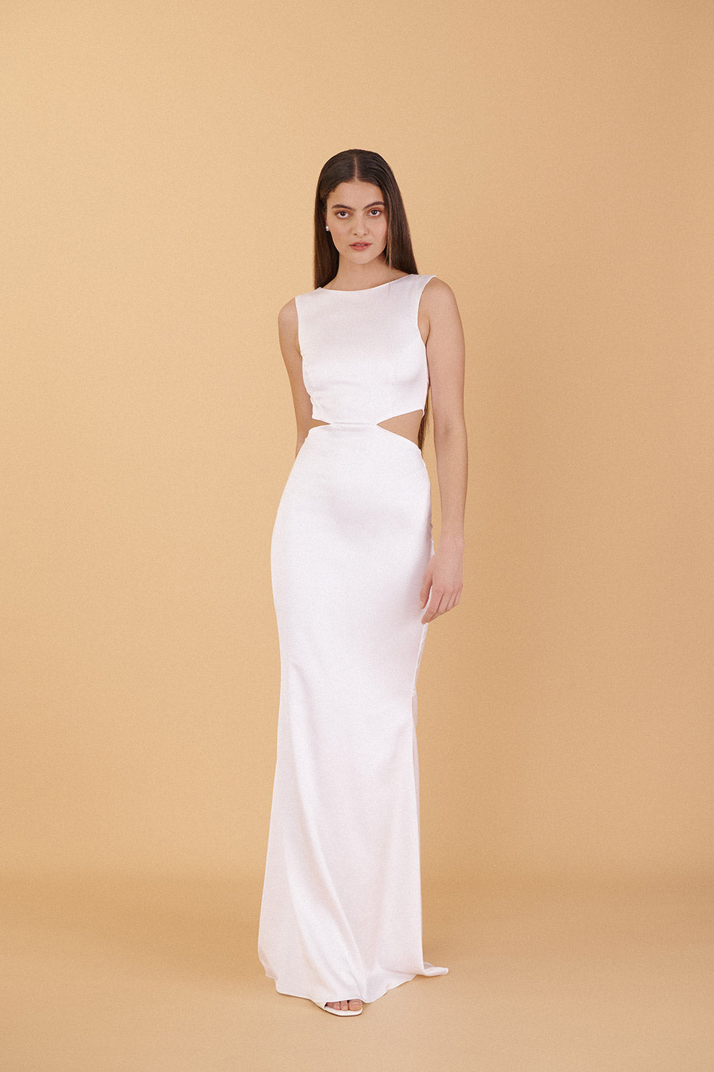 Vallata Ivory Mermaid Gown | Boutique 1861 on model