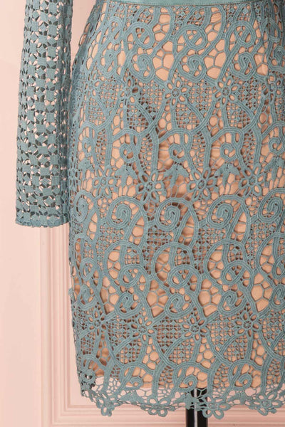 Abassia Aurore Seafoam Crocheted Lace Cocktail Dress | Boutique 1861 8