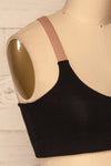 Abby Black Crop Top Style Bralette | La Petite Garçonne Chpt. 2 side close-up