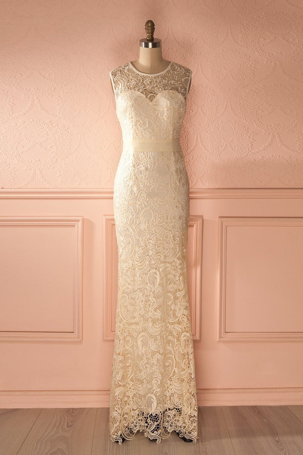 Cream clearance long gown