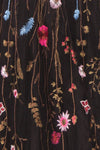 Absorn Black A-Line Maxi Dress w. Colorful Embroidery | Boutique 1861 9
