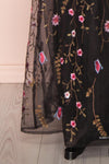Absorn Black A-Line Maxi Dress w. Colorful Embroidery | Boutique 1861 8
