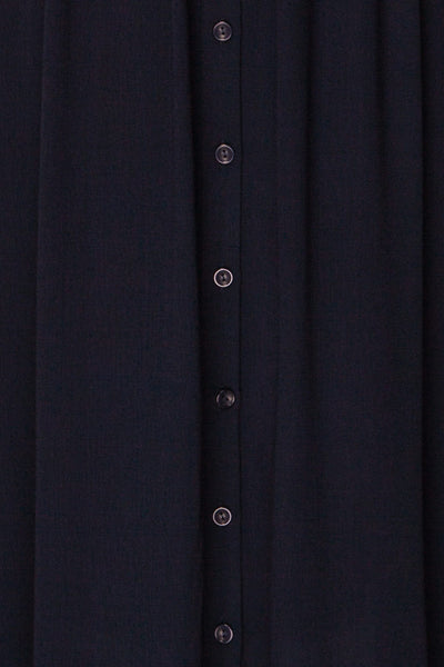 Acate Navy Button-Up A-Line Midi Summer Dress | La Petite Garçonne 8