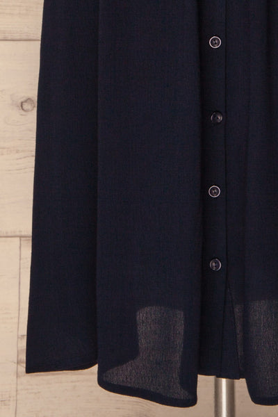 Acate Navy Button-Up A-Line Midi Summer Dress | La Petite Garçonne 7