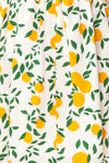 Achillea White Lemon Print Shirt Dress | Boutique 1861 fabric