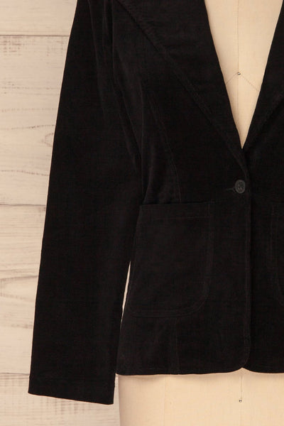 Acquerino Black Corduroy Tailored Blazer | La Petite Garçonne 7