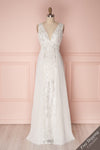 Adalgisa White & Silvery Lace Mermaid Bridal Dress | Boudoir 1861 1