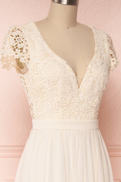 Adalia Cream Lace Bodice Maxi Bridal Gown | Boutique 1861 4