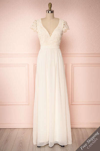 Adalia Cream Lace Bodice Maxi Bridal Gown | Boutique 1861 1