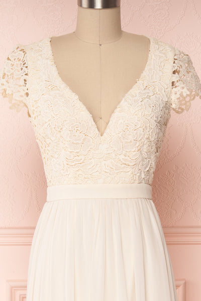 Adalia Cream Lace Bodice Maxi Bridal Gown | Boutique 1861 6