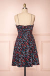 Adamina Black Floral Dress | Robe Fleurie back view | Boutique 1861