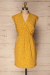 Adegem Yellow Patterned A-Line Summer Dress | La Petite Garçonne 1