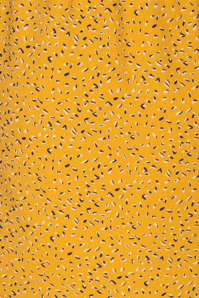 Adegem Yellow Patterned A-Line Summer Dress | La Petite Garçonne 8