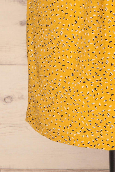 Adegem Yellow Patterned A-Line Summer Dress | La Petite Garçonne 7