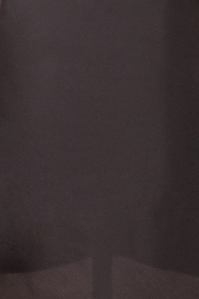 Adella Noir Black Short Satin Dress w/ Lace | Boutique 1861