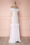 Adeltrude White Ruffled Off-Shoulder Maxi Dress | Boudoir 1861 4