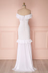 Adeltrude White Ruffled Off-Shoulder Maxi Dress | Boudoir 1861 7